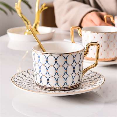 Western high quality royal coffee tea cups / 220ml custom logo bone china cup